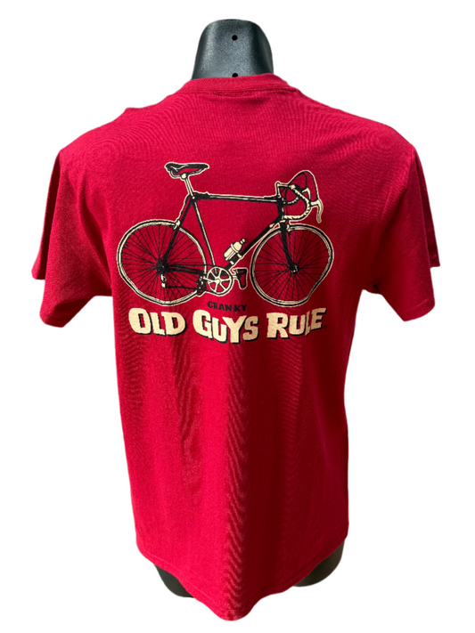 Cranky Old Guys Rule Tee - Grey / Red