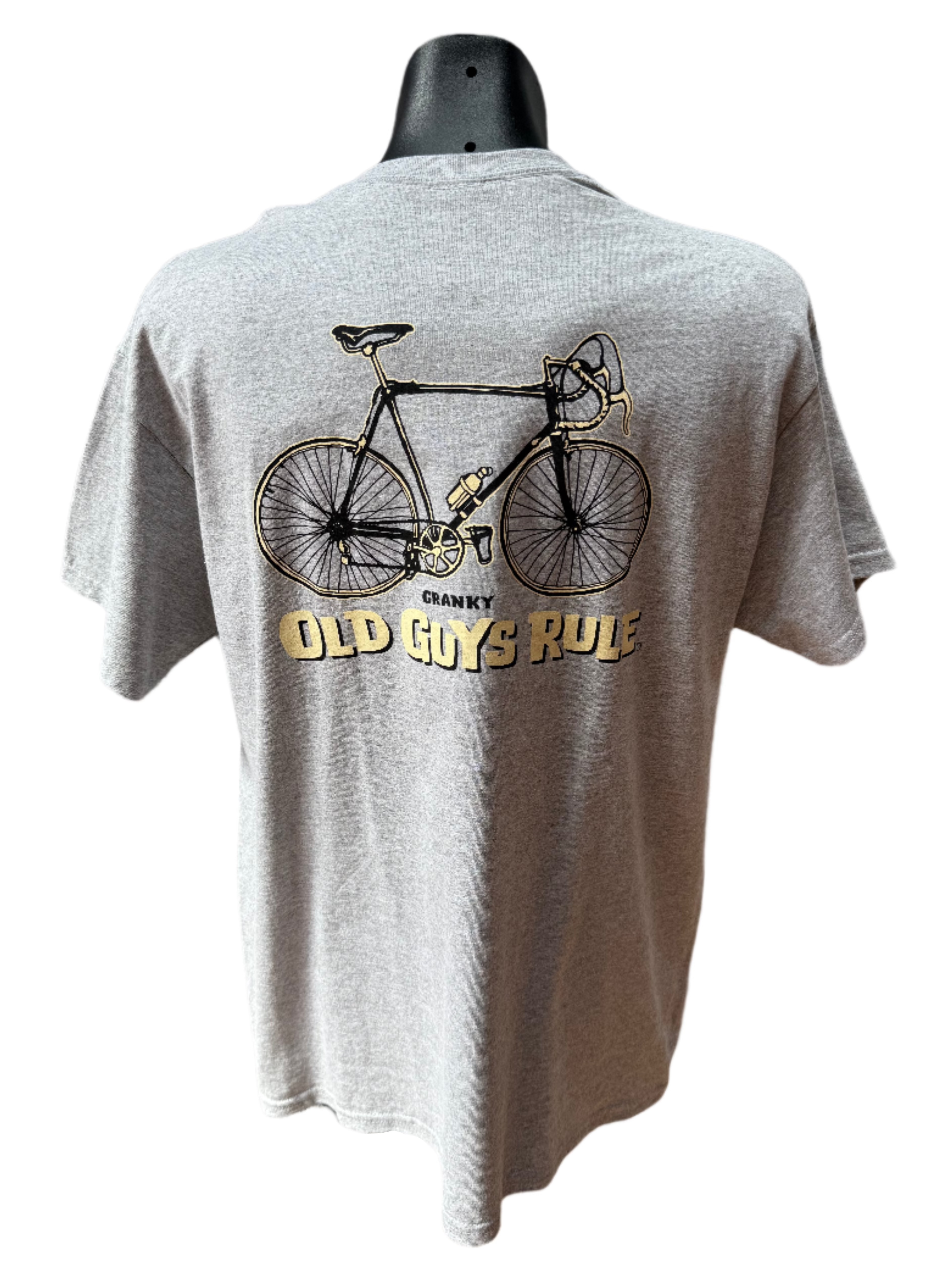 Cranky Old Guys Rule Tee - Grey / Red - Catani Clothing