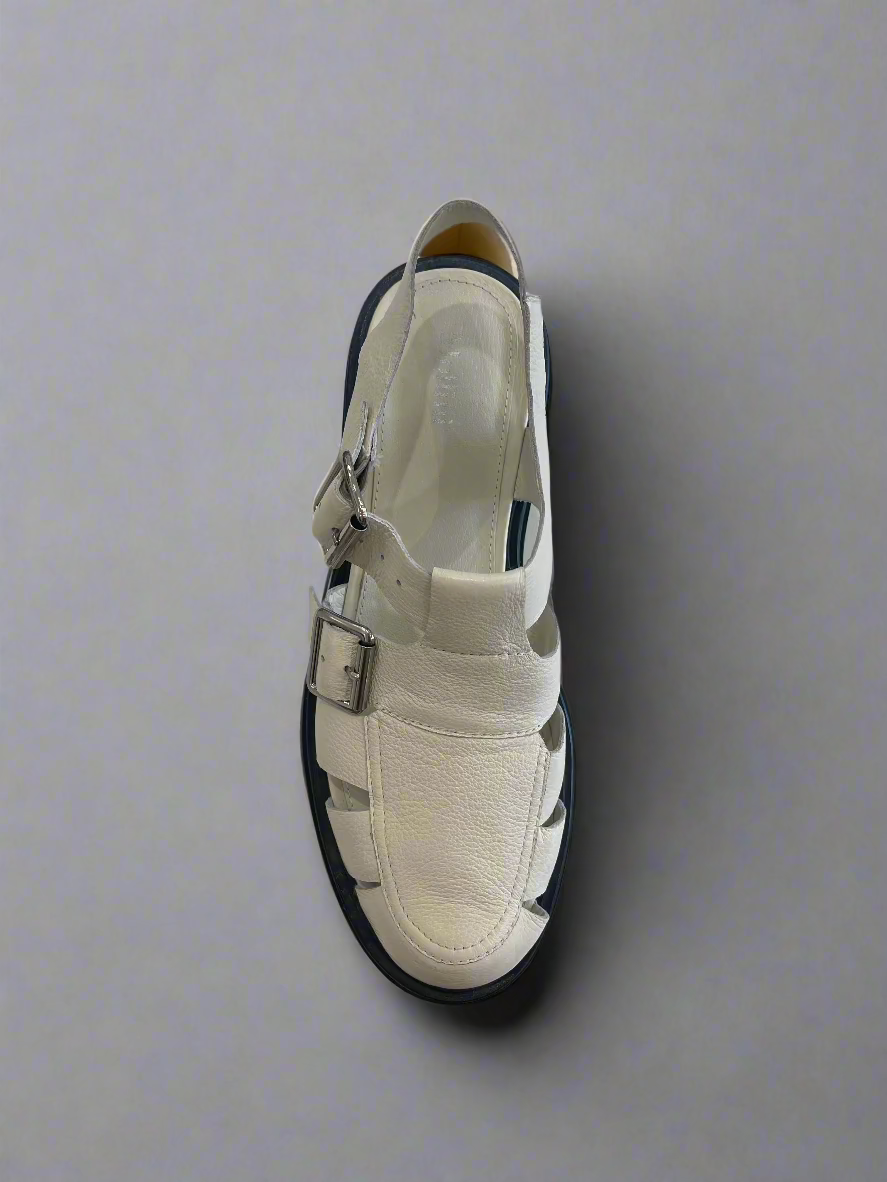 Ailas Fisherman Sandal - Cream / Black