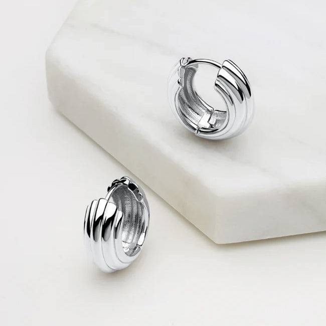 Zafino Eliza Hoop in Silver