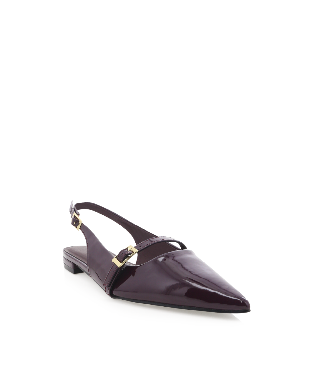 Ilie Flat - Mulberry Patent