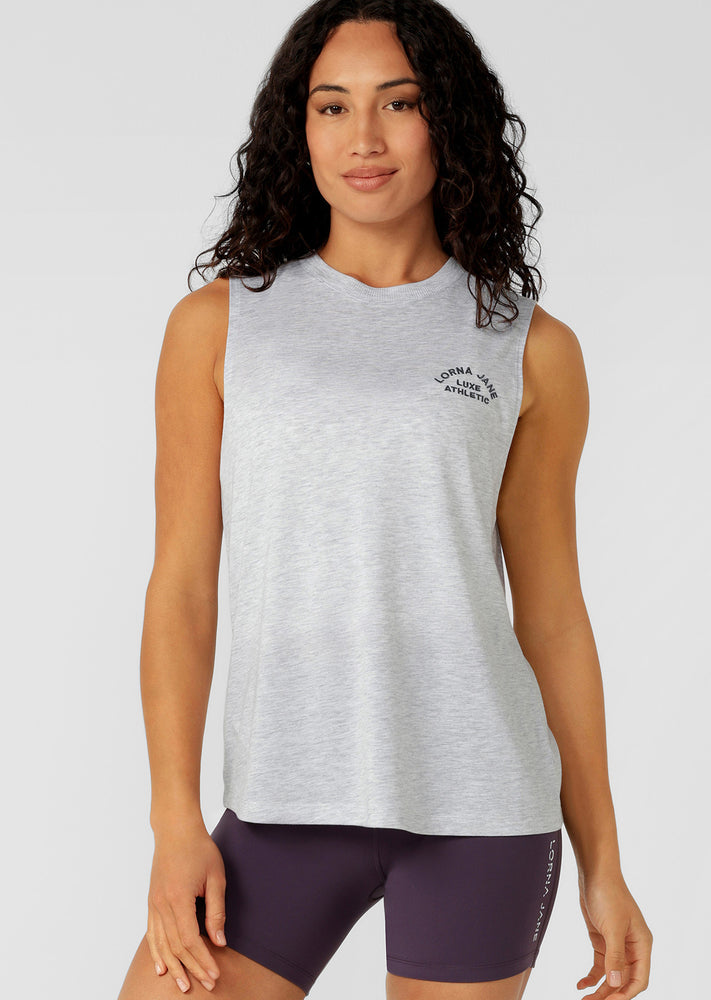 Lotus Muscle Tank - Light Grey Marl - Catani Clothing