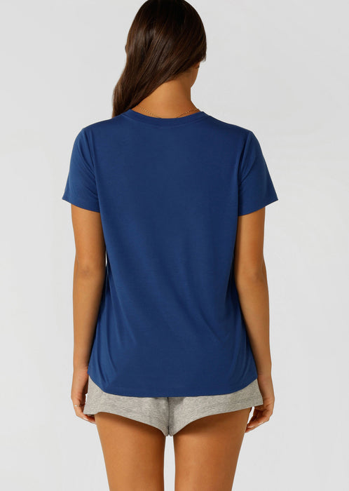 Lotus Tee - Riviera Blue