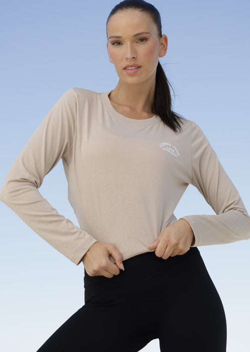 Lotus Long Sleeve Top - Latte - Catani Clothing