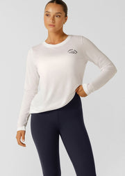 Lotus Long Sleeve Top - White - Catani Clothing