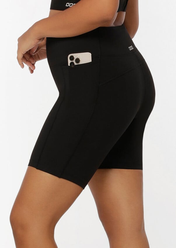Amy Phone Pocket Tech Bike Short - Black