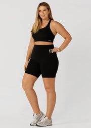 Amy Phone Pocket Tech Bike Short - Black - Catani Clothing