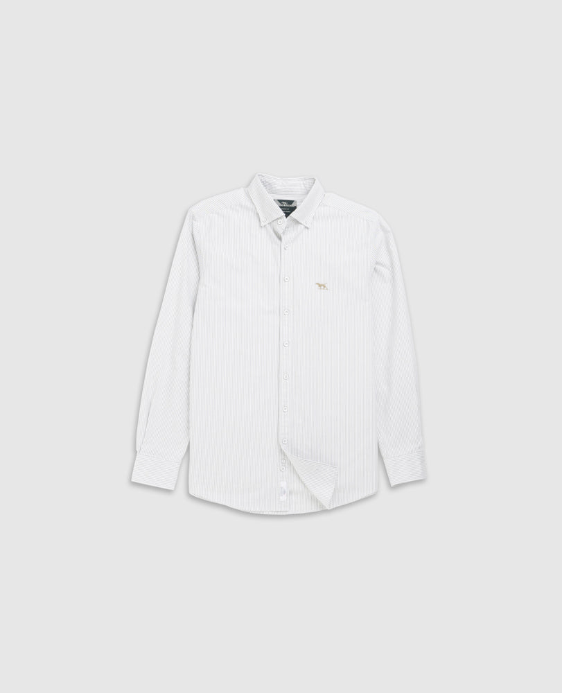 Rodd & Gunn Oxford Stripe Shirt in Khaki - detail