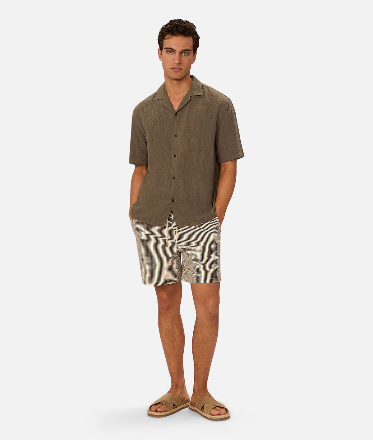 Industrie The Seguro Short Sleeve Shirt leaf detail