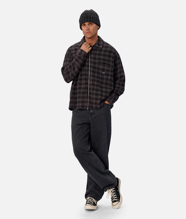 Industrie The Camino LS Shirt - Black/Charcoal (view 4)
