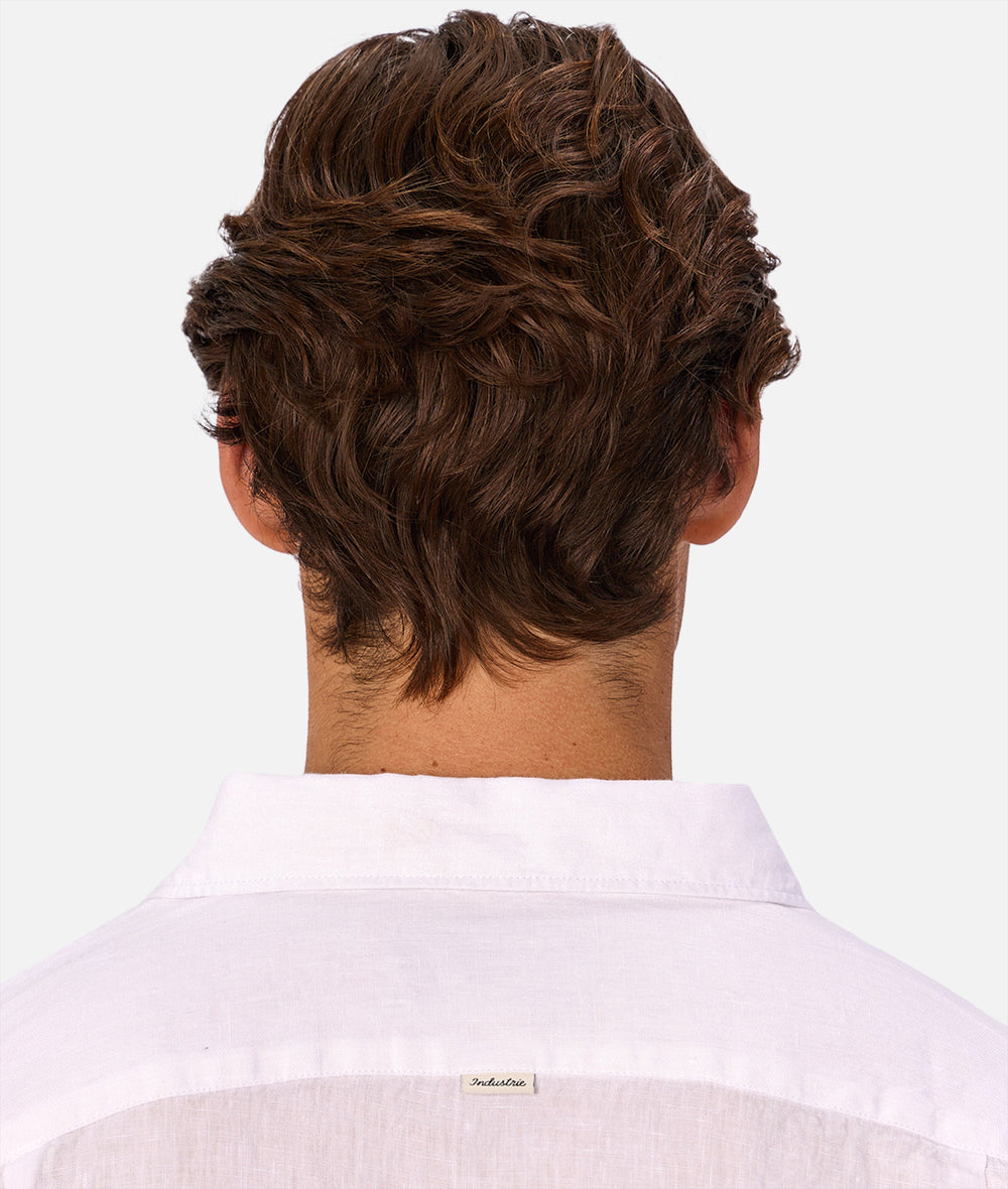 Industrie The St Martins Long Sleeve Linen Shirt - Winter White (view 7)