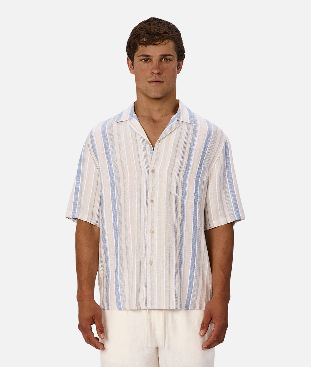 The Oakfield Short Sleeve Shirt - Blue Multi