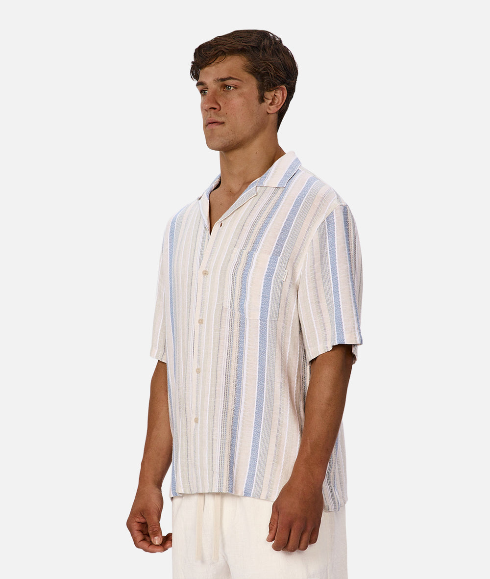 The Oakfield Short Sleeve Shirt - Blue Multi