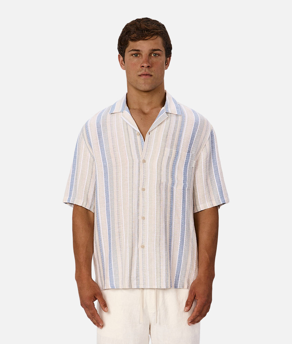 The Oakfield Short Sleeve Shirt - Blue Multi