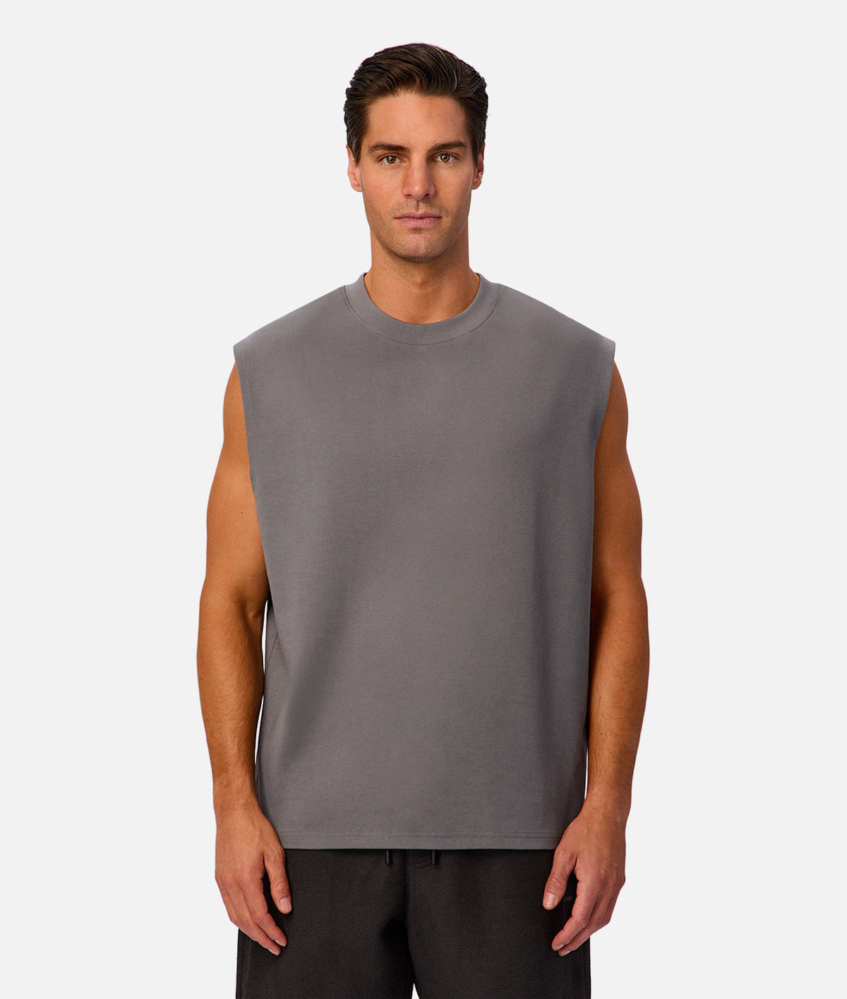 Industrie The Tech Port Sleeveless Tee in gunmetal
