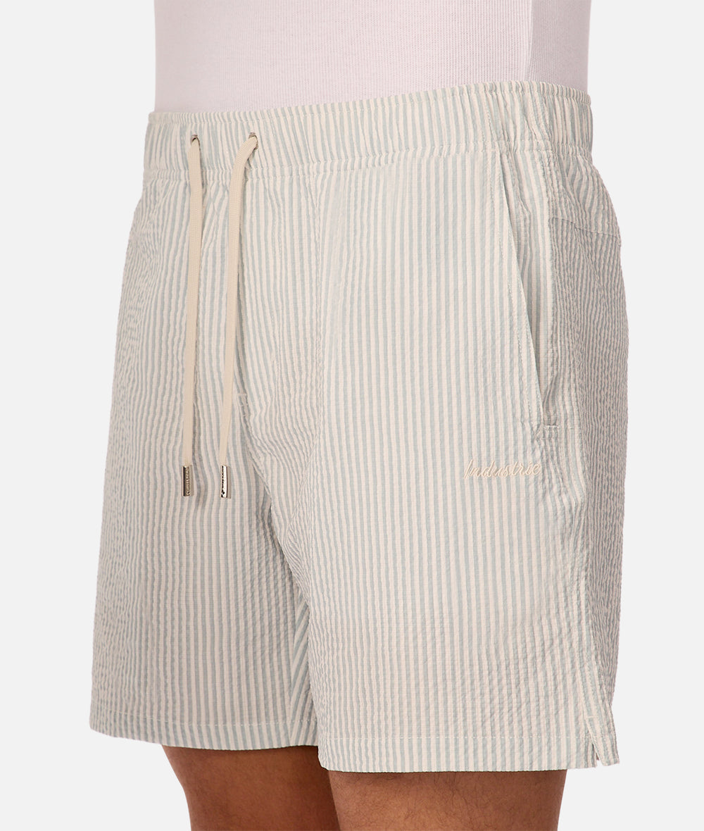 The Coressia Swim Trunk - Sky/White