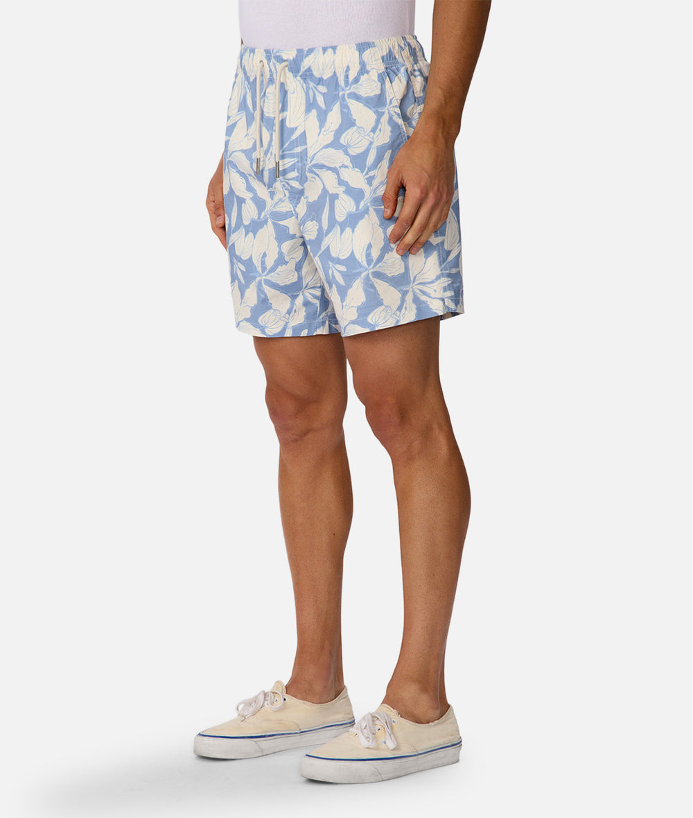 Industrie The Solinas Swim Short - Blue / Vanilla (view 3)