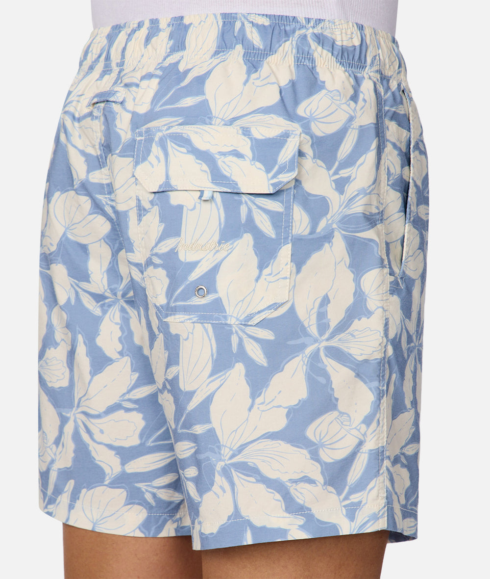 Industrie The Solinas Swim Short - Blue / Vanilla (view 7)