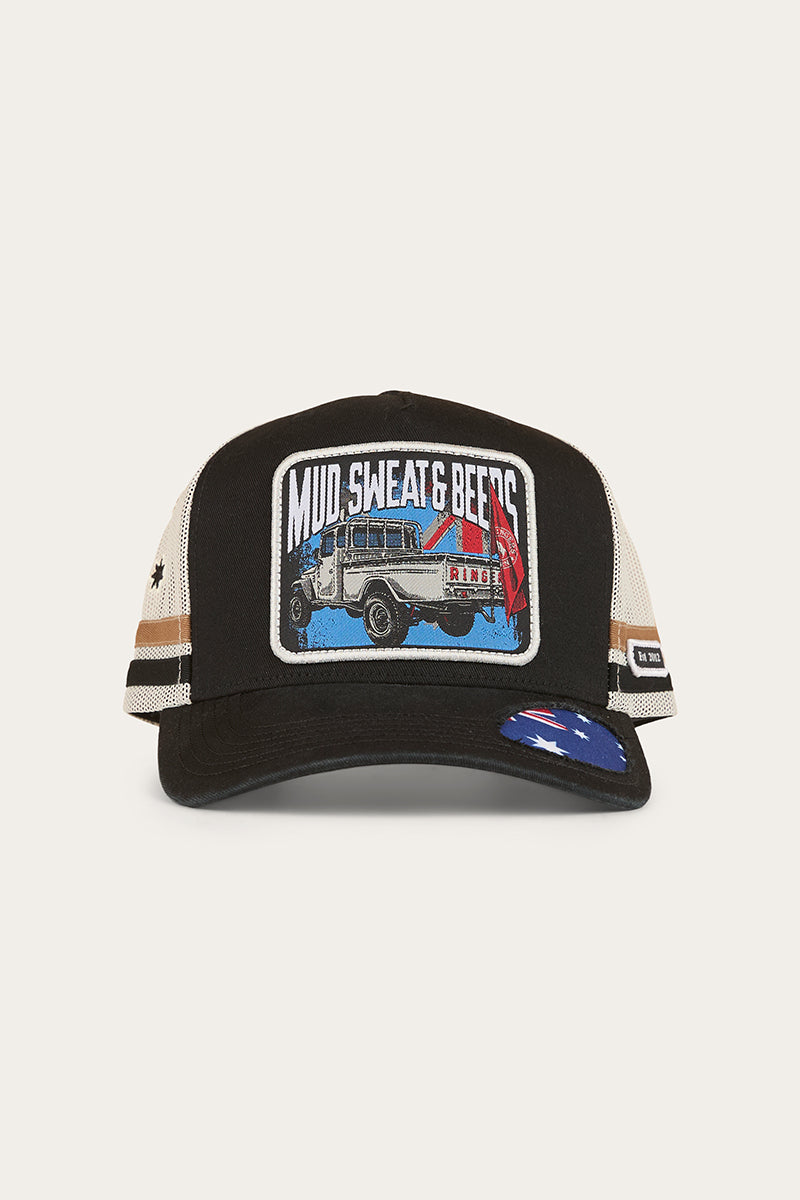 Ringers Western Mud Sweat Beers Deep Fit Trucker Cap  - Black (view 6)