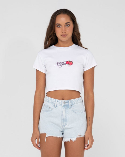 Fruitful SS Baby Tee - White
