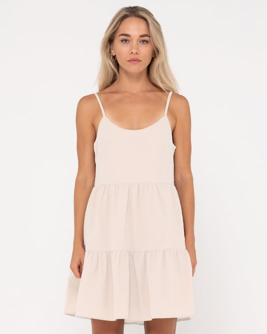 Heather Tiered Slip Dress - Oat