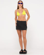 Lombardi Nylon Mini Skirt - Coal - Catani Clothing
