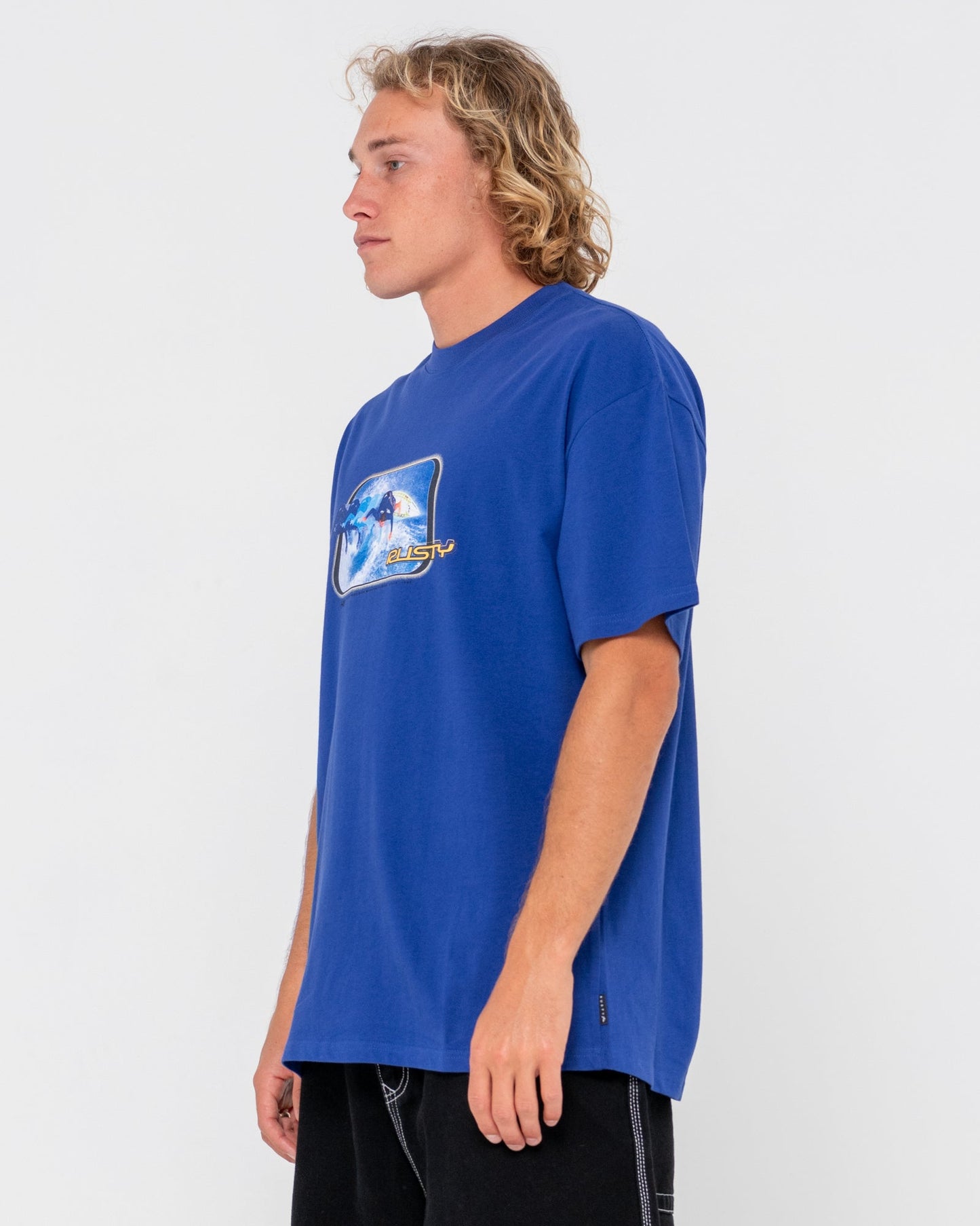 Tidal Kombat Twice Oversized SS Tee - Delft Blue