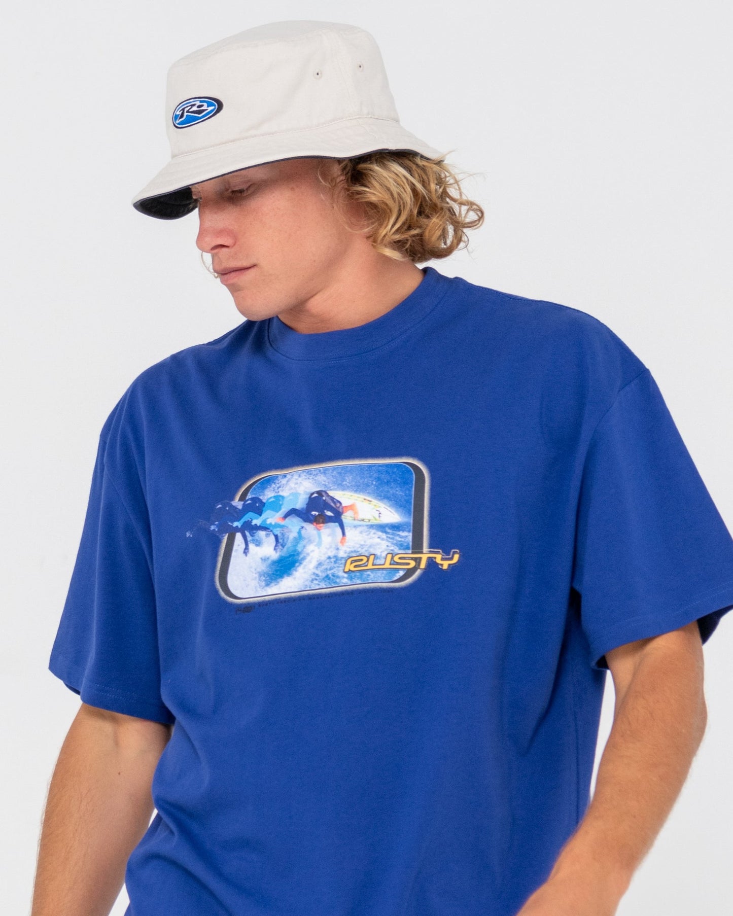 Tidal Kombat Twice Oversized SS Tee - Delft Blue