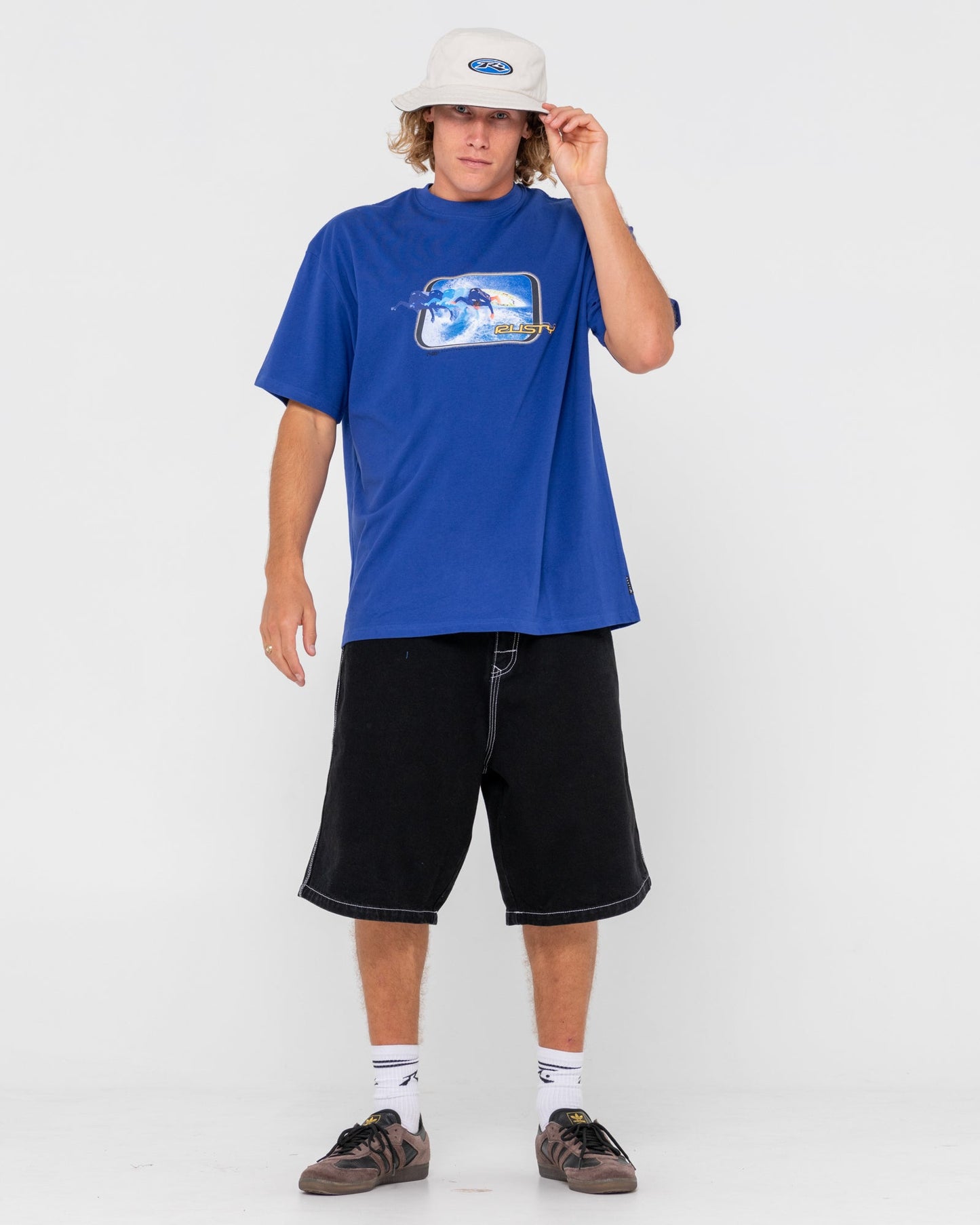 Tidal Kombat Twice Oversized SS Tee - Delft Blue
