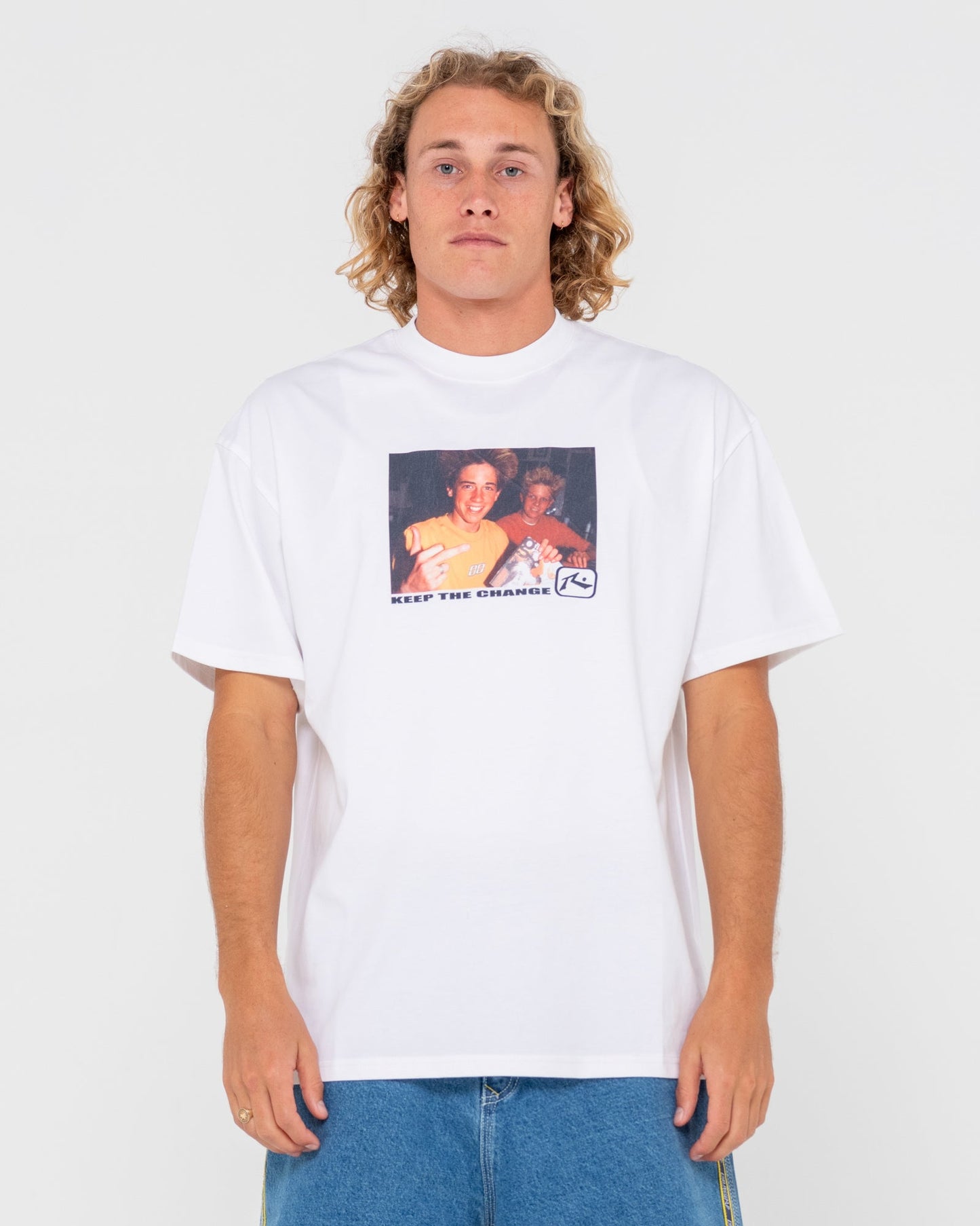 Keep The Change SS Tee - White