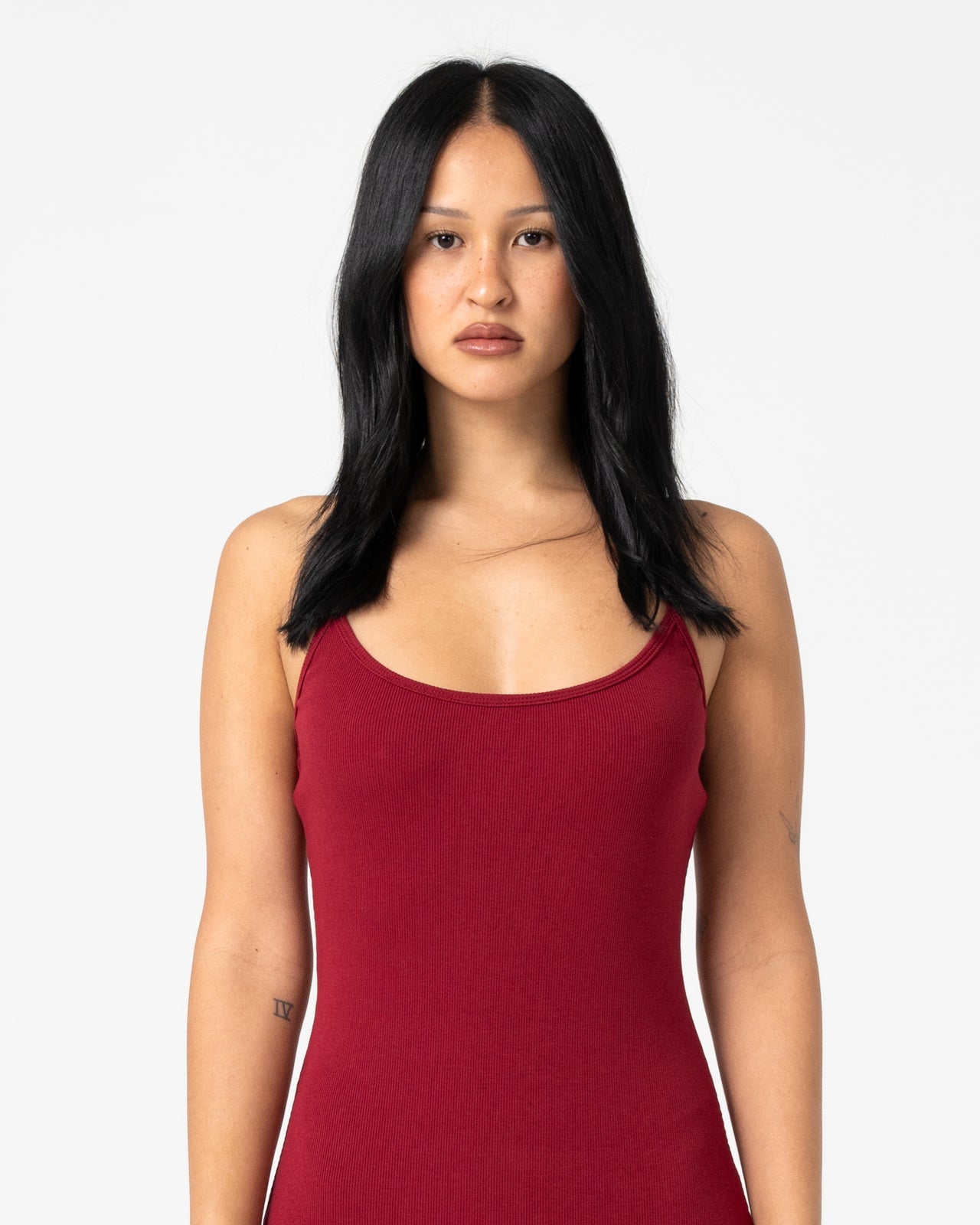 Rusty Nicky Fitted Slip Maxi Dress - Cherry Red (view 3)