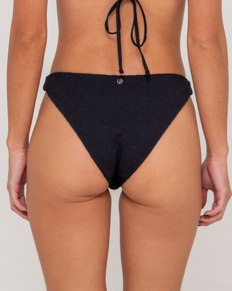 Rusty Sandalwood Classic Bikini Bottom - Black (view 3)