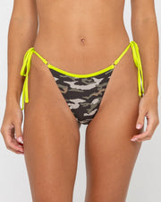 Tank Girl Side Tie Cheeky Bikini Bottom - Camo - Catani Clothing