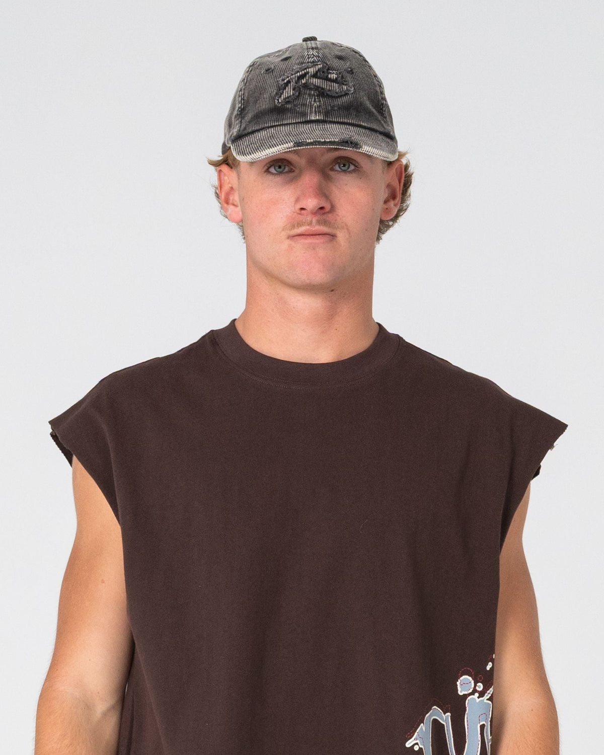 Rusty Broken Signal Cord Skate Cap in carbon back view