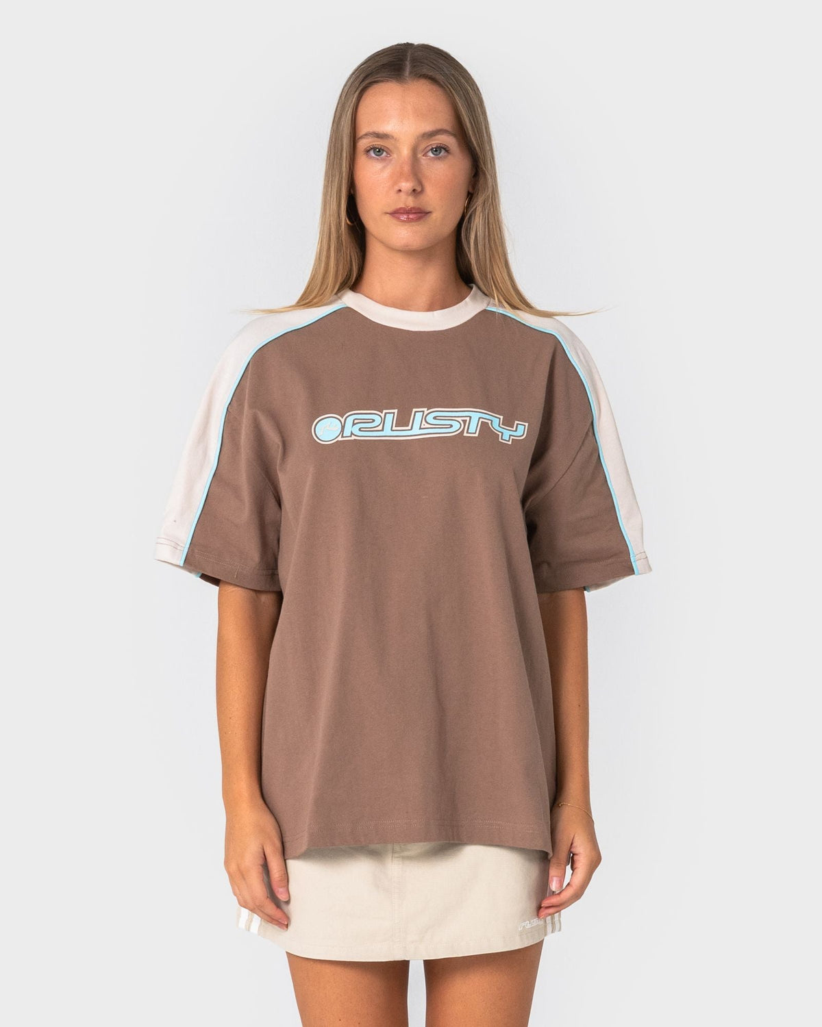 Rusty Timmy Target Oversize Tee mushroom front view