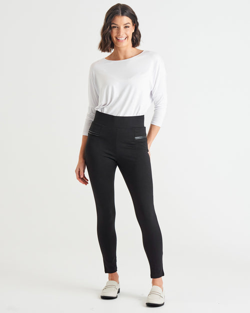 Betty Basics Gwen Ponte Legging – Black (view 4)
