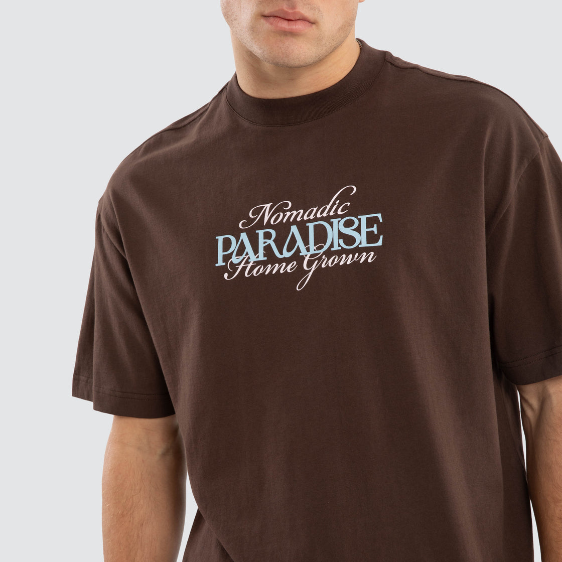 Home Grown Street Tee - Chocolate Brown