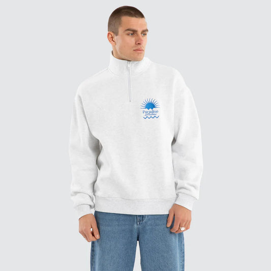 Sunbathe 1/4 Zip Sweater - Snow Marle