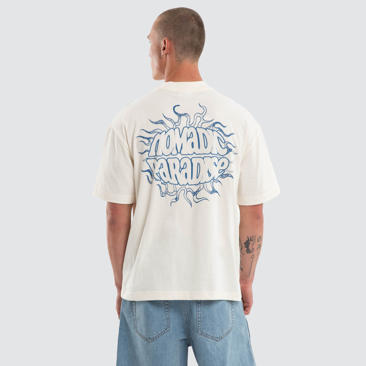 Nomadic Paradise Blaze Street Tee in Tofu