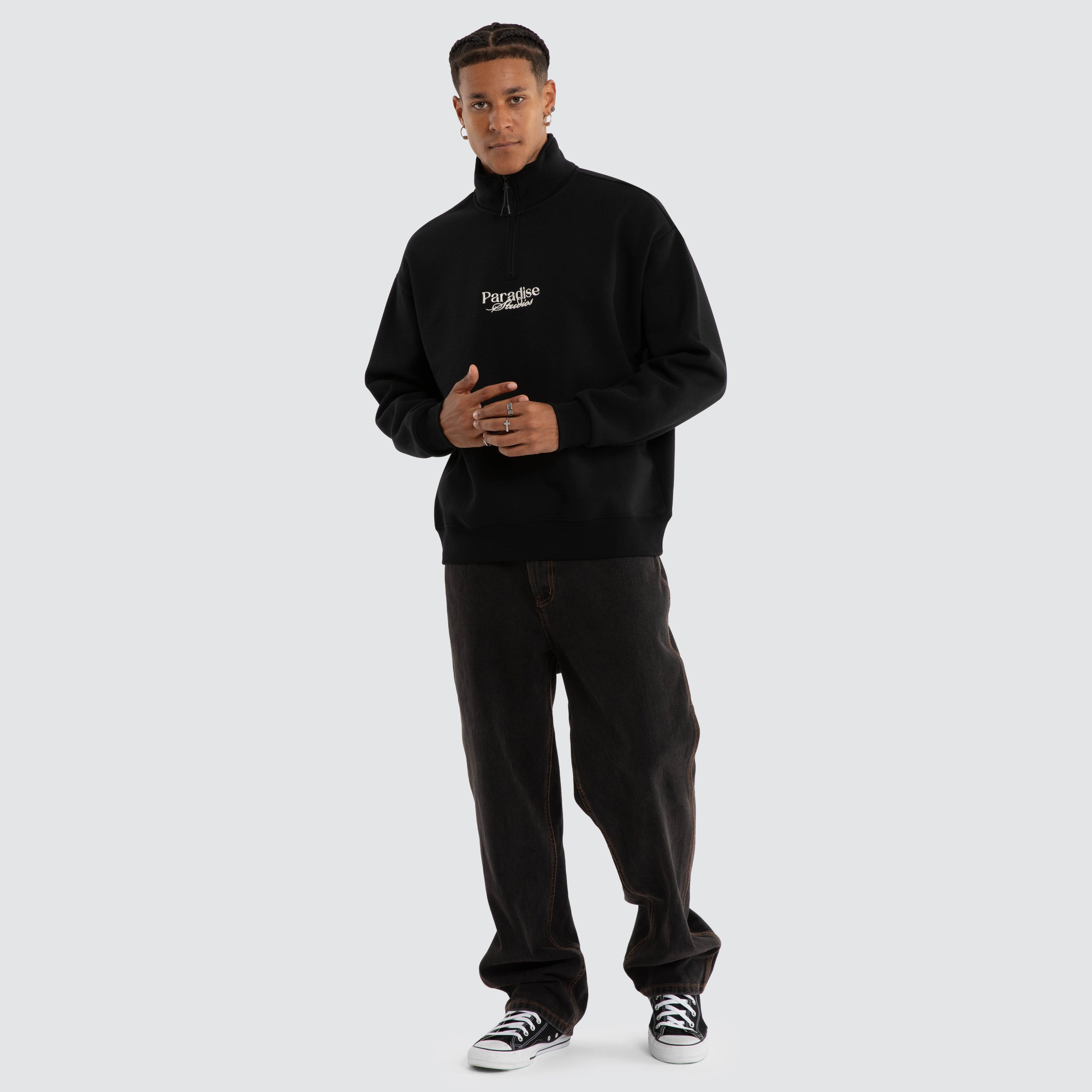 Merch-Pullover – Tiefschwarz
