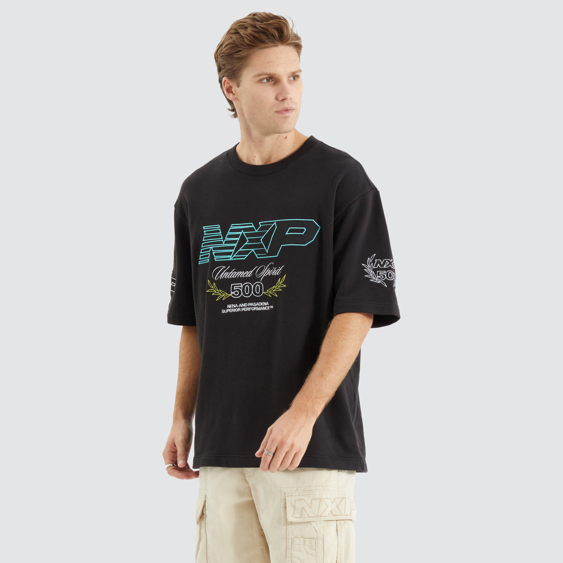 NXP Bounty Loopback Oversized Tee - Jet Black (view 5)