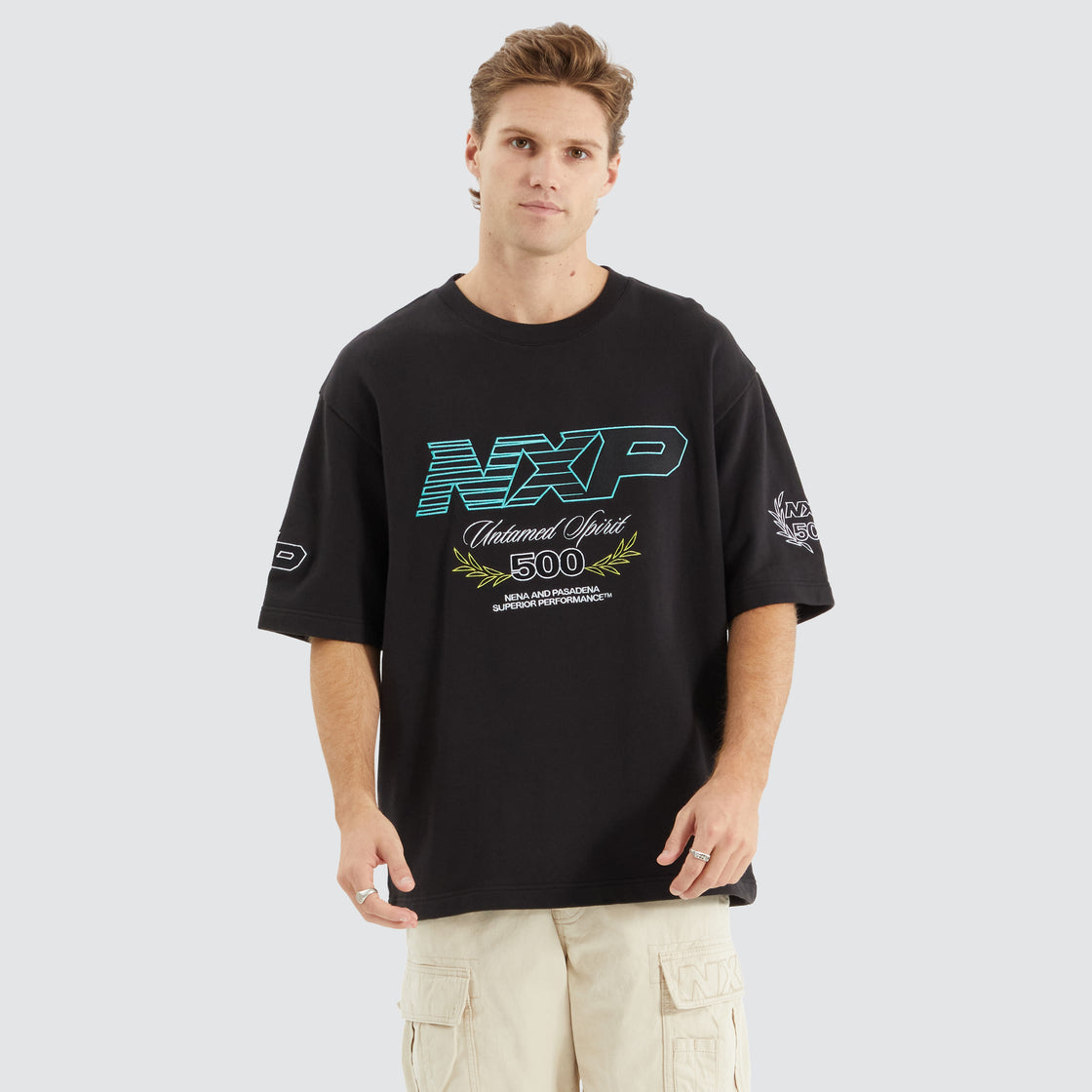 NXP Bounty Loopback Oversized Tee - Jet Black (view 3)