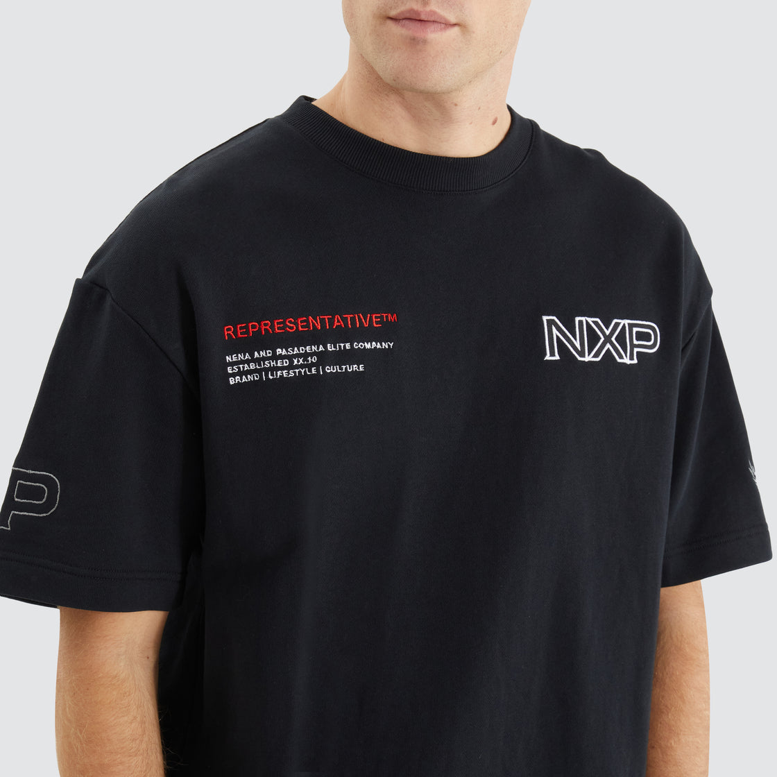 NXP Fender Loop Back Street Tee - Anthracite Black (view 3)