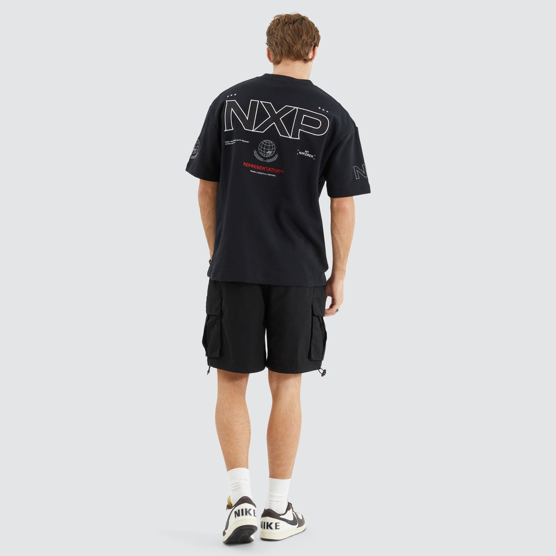 NXP Fender Loop Back Street Tee - Anthracite Black (view 5)