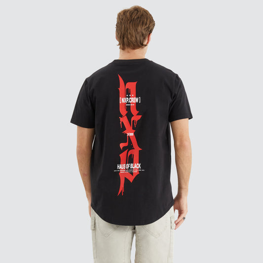 Powered Dual Curved Tee - Jet Black