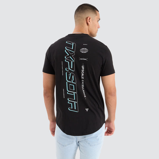 Grande Dual Curve Tee - Jet Black