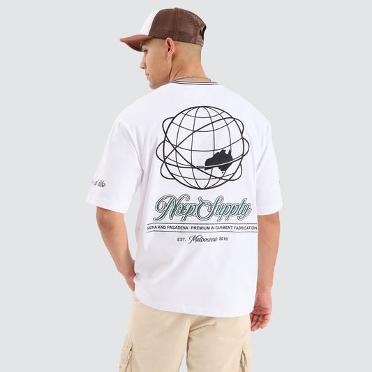 Anglo Oversized Tee - Optical White