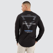Rein Dual Curved LS Tee - Jet Black - Catani Clothing