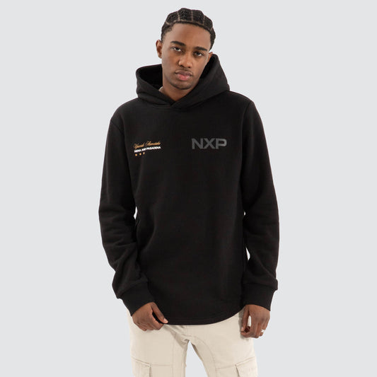 Wild Dual Curved Hoodie - Jet Black