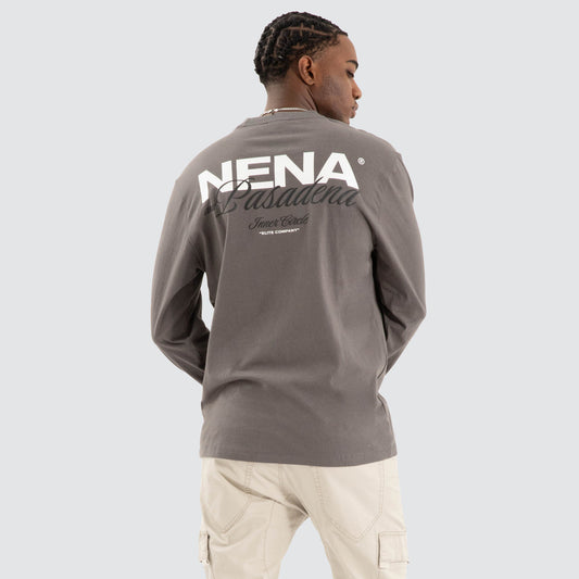 Public Relaxed LS Tee - Charcoal